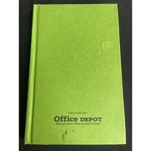Office Depot Green Hardcover Lined Notebook Journal 7530-00-222-3521 8 Inch